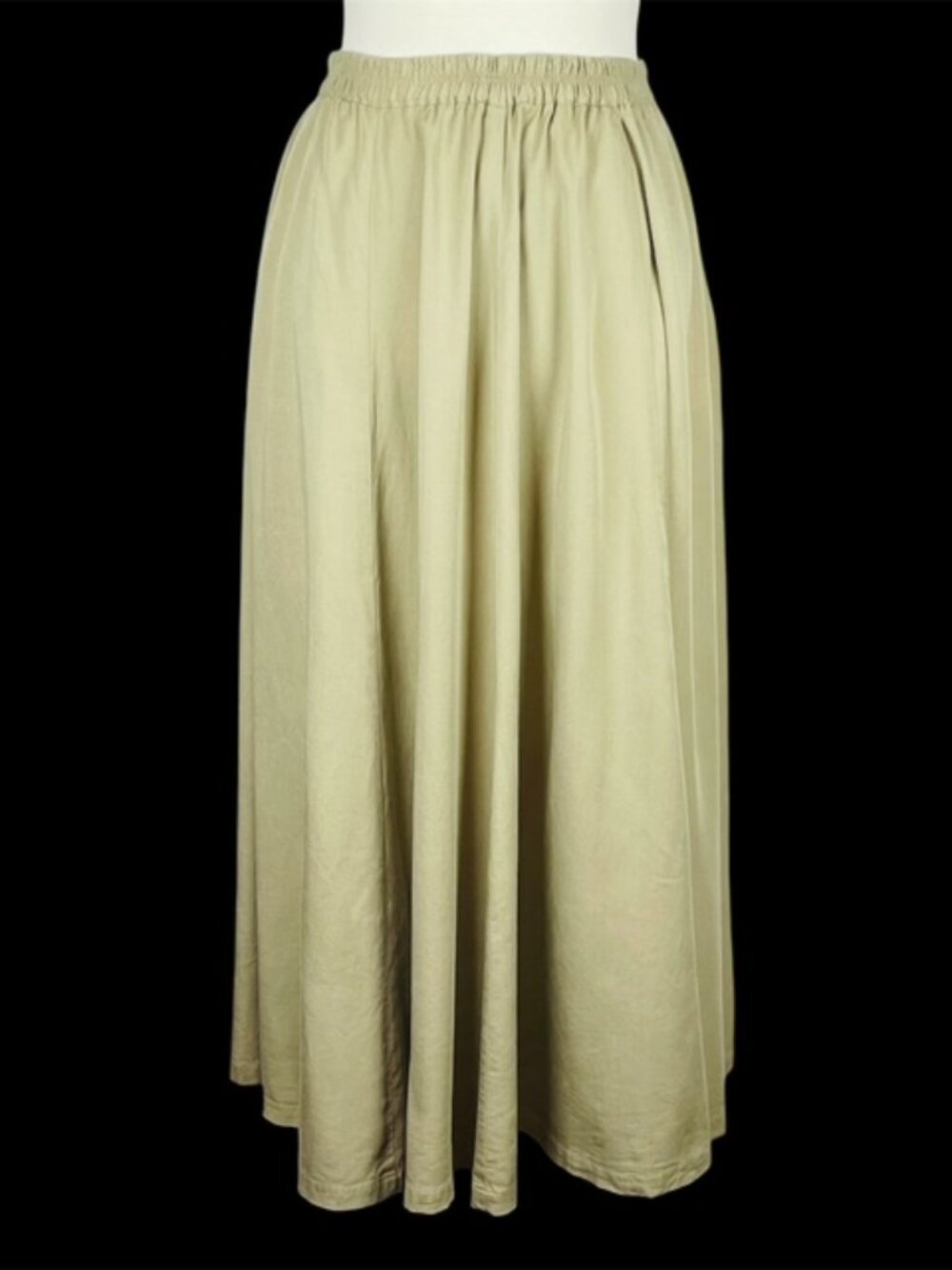 Vtg 80s Banana Republic Safari Collection Khaki Skirt Sz S Silk Blend Old Money